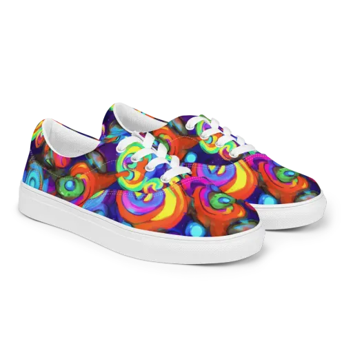 Chromatic Candyfield on a Men's Lace-Up Canvas Shoes