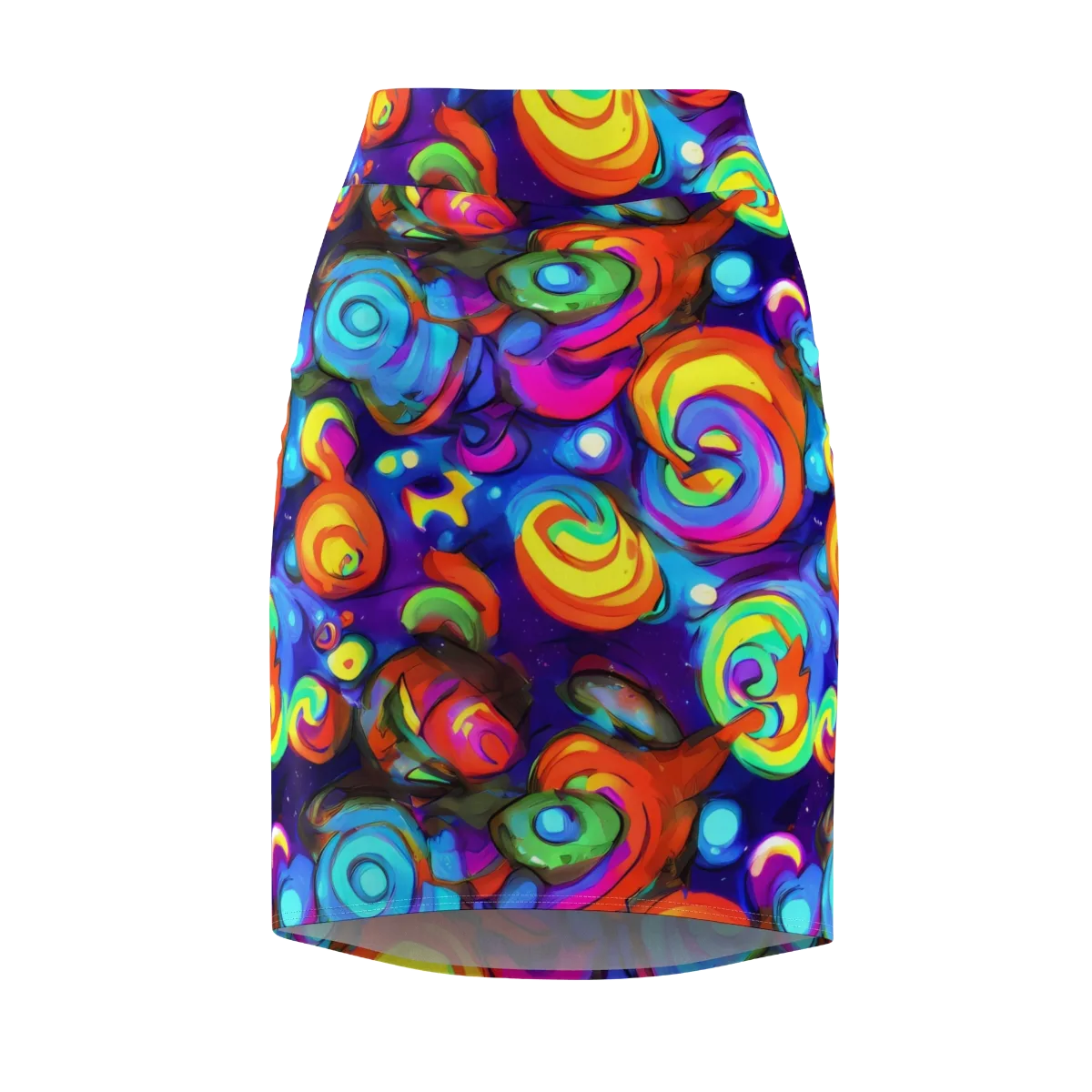 Chromatic Candyfield on Pencil Skirt — Front