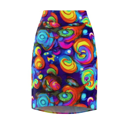 Chromatic Candyfield on a Pencil Skirt