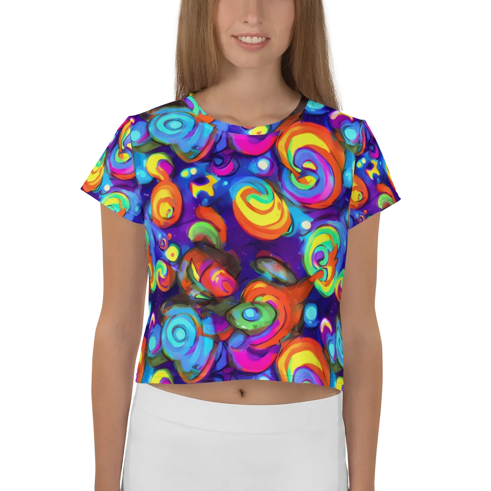 Chromatic Candyfield on Crop Tee — Front