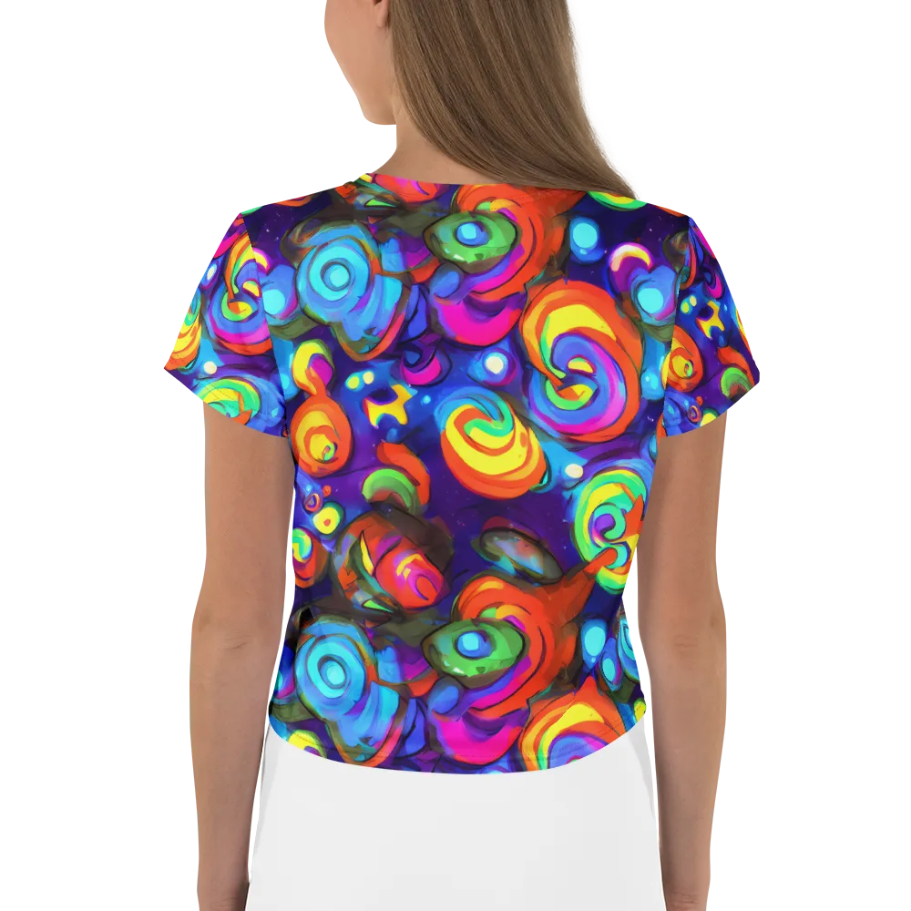 Chromatic Candyfield on Crop Tee — Back