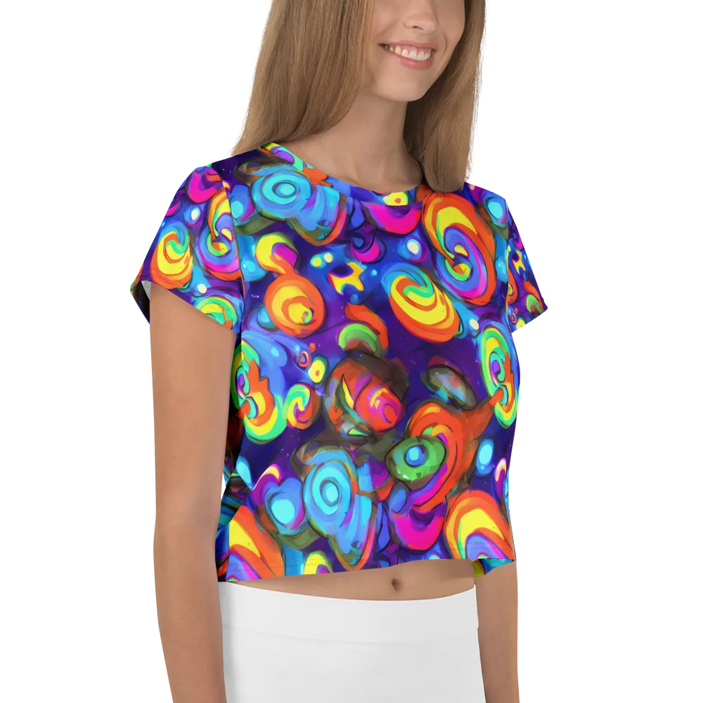 Chromatic Candyfield on Crop Tee — Right
