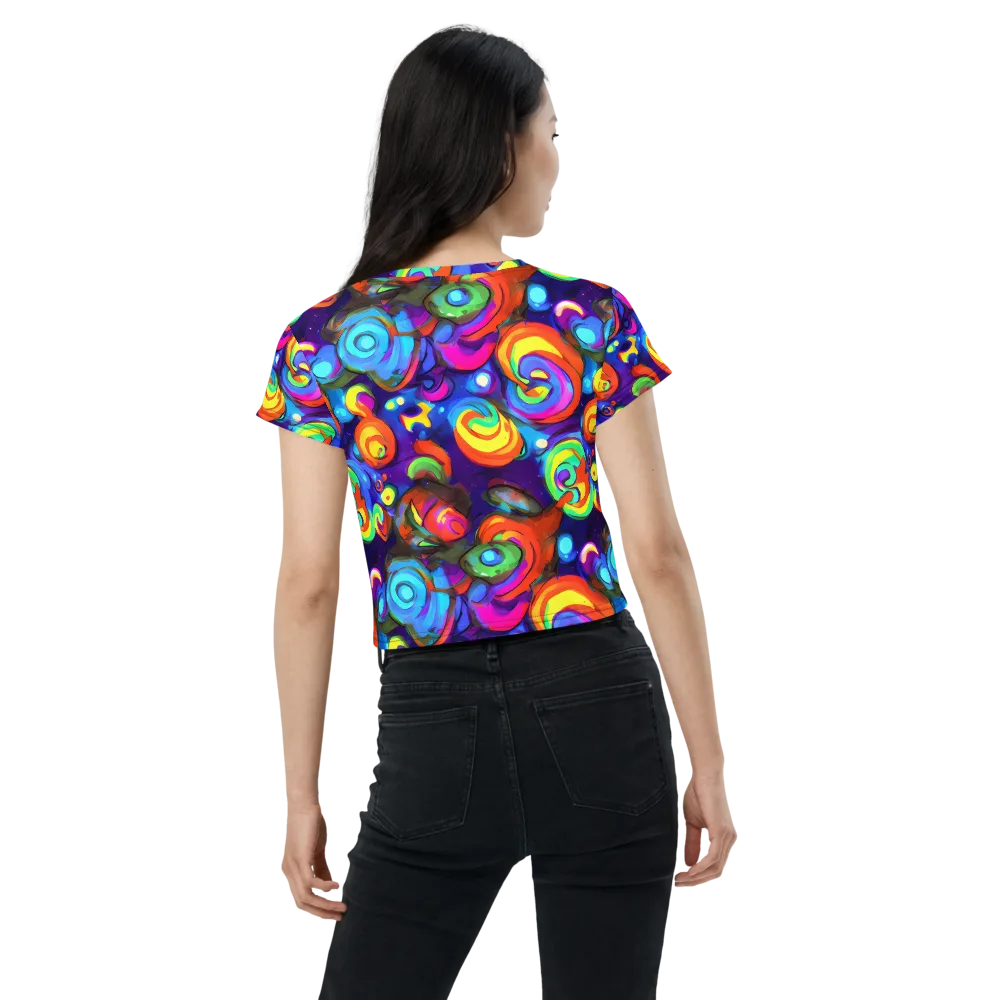 Chromatic Candyfield on Crop Tee — Back