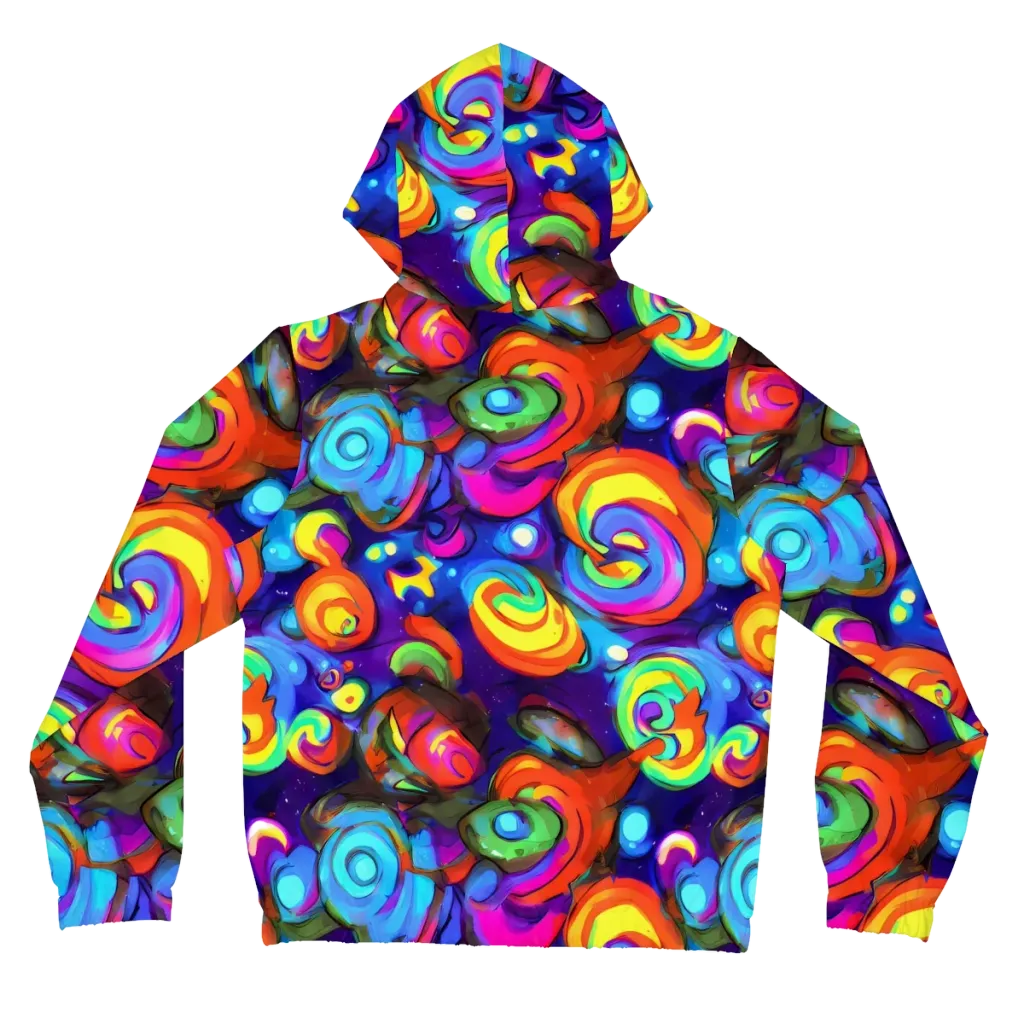 Chromatic Candyfield on Women's Full-Zip Hoodie — Back