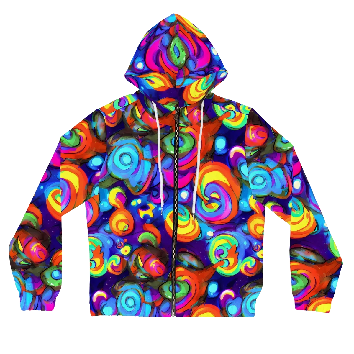 Chromatic Candyfield on Women's Full-Zip Hoodie — Front