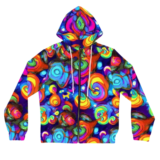 Chromatic Candyfield on a Women's Full-Zip Hoodie