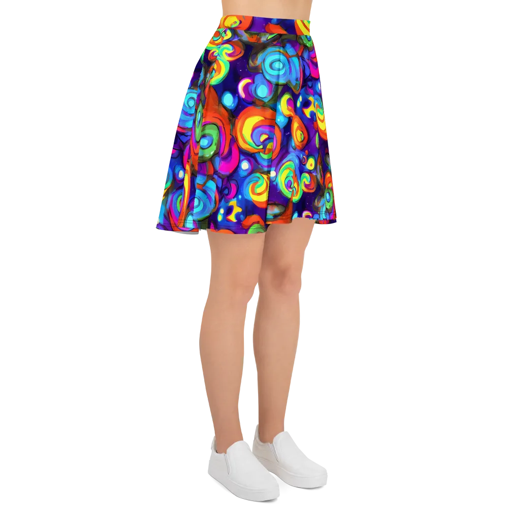 Chromatic Candyfield on Skater Skirt — Right