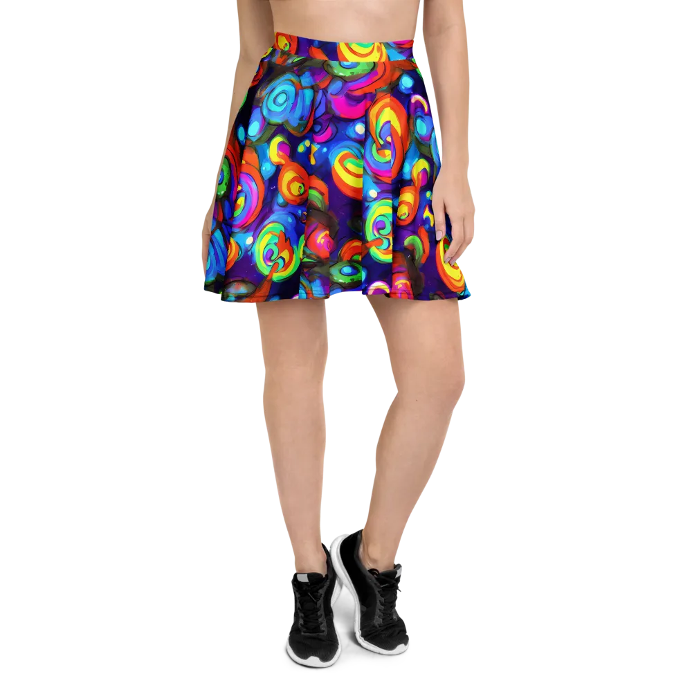 Chromatic Candyfield on Skater Skirt — Front