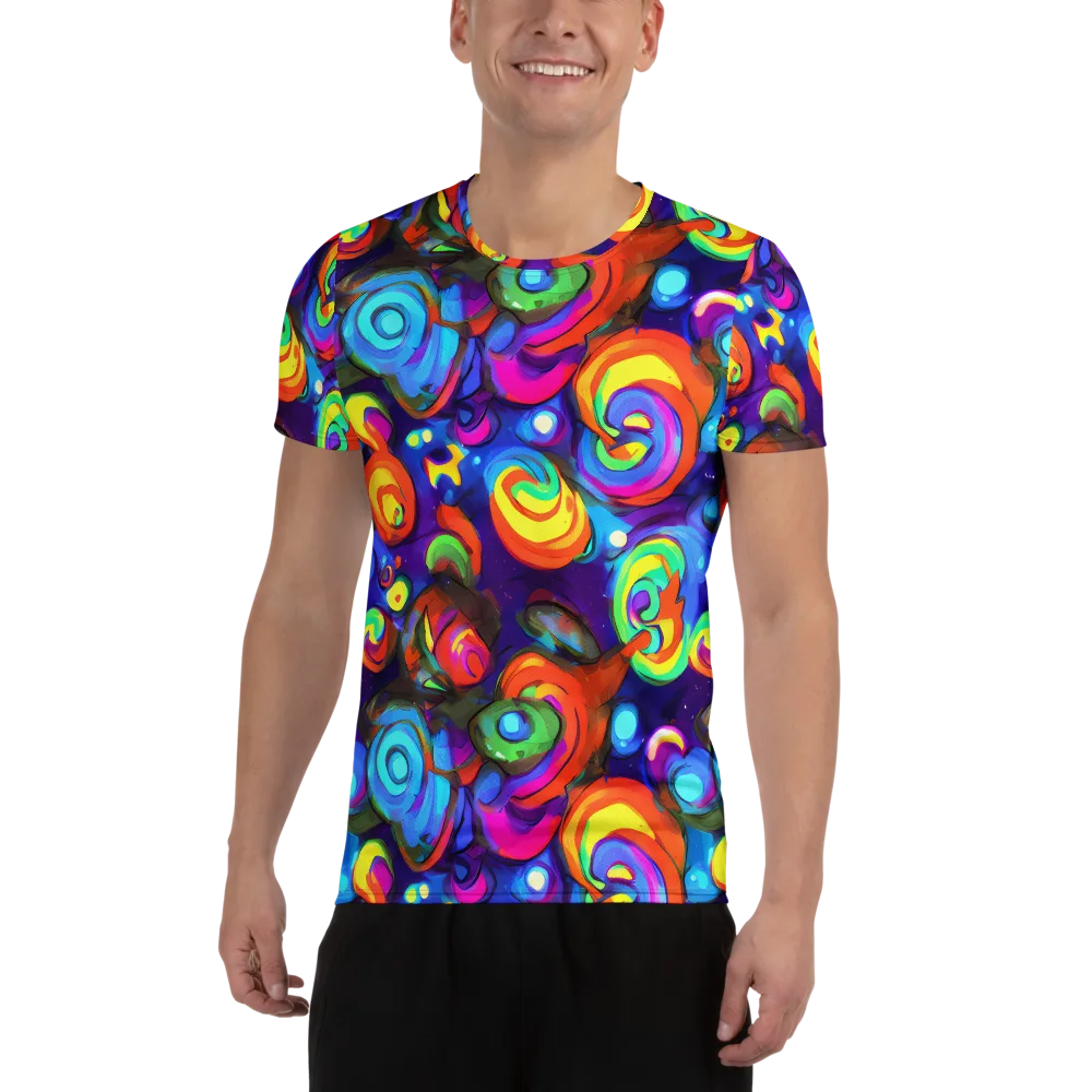 Chromatic Candyfield on Men's Athletic T-Shirt — Front