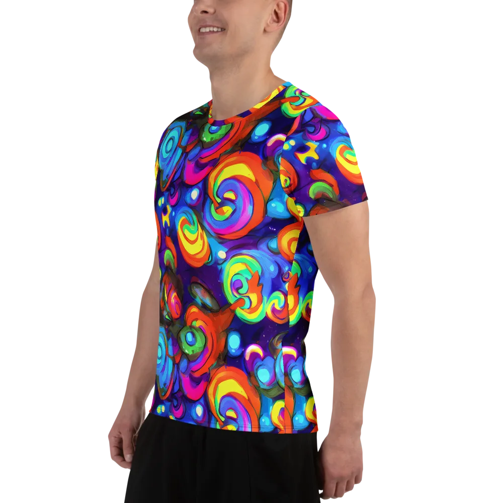Chromatic Candyfield on Men's Athletic T-Shirt — Left