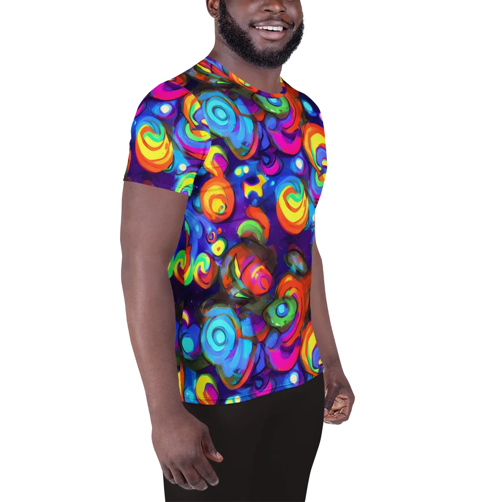 Chromatic Candyfield on Men's Athletic T-Shirt — Right