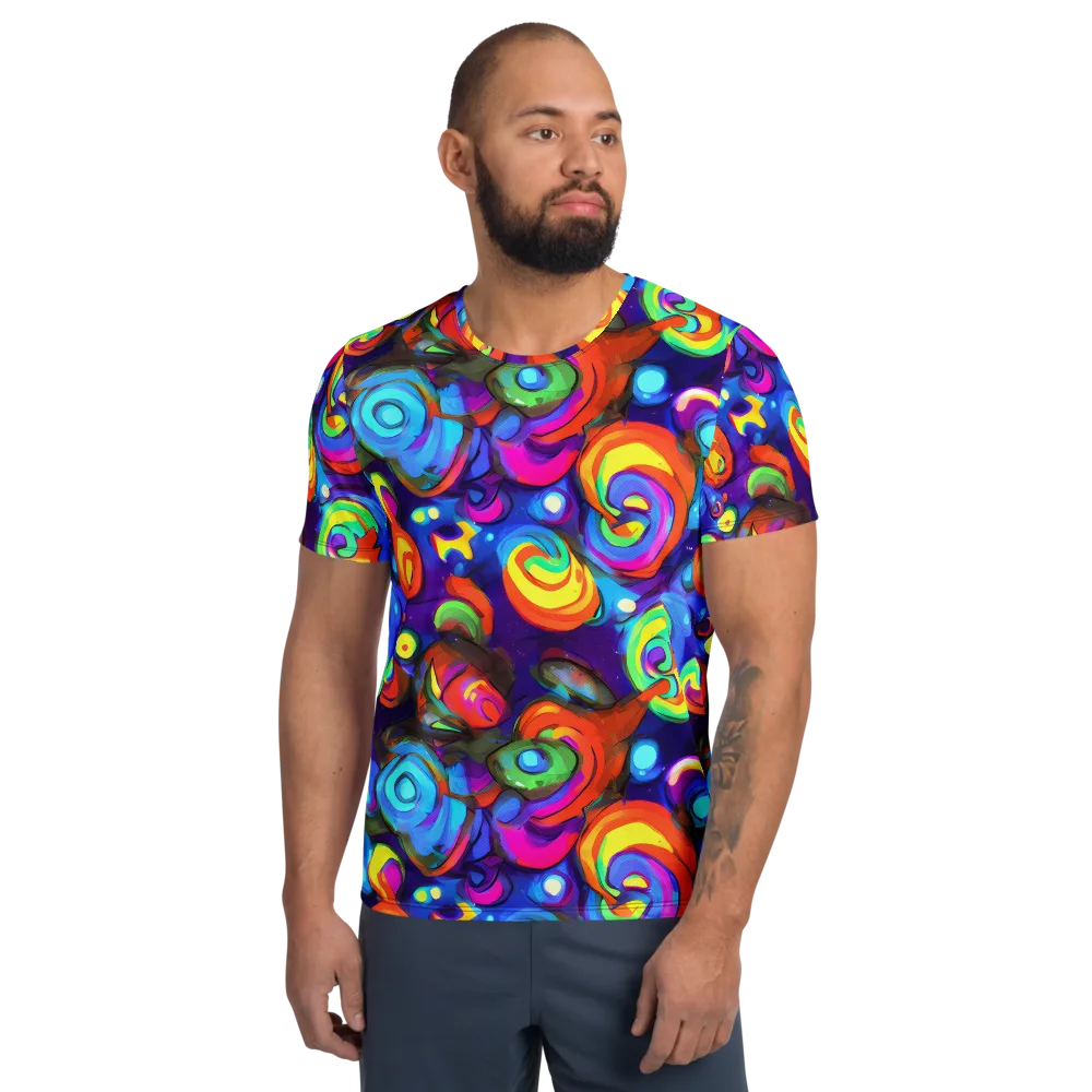 Chromatic Candyfield on Men's Athletic T-Shirt — Front