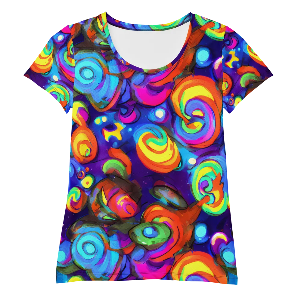 Chromatic Candyfield on Women's Athletic T-Shirt — Front