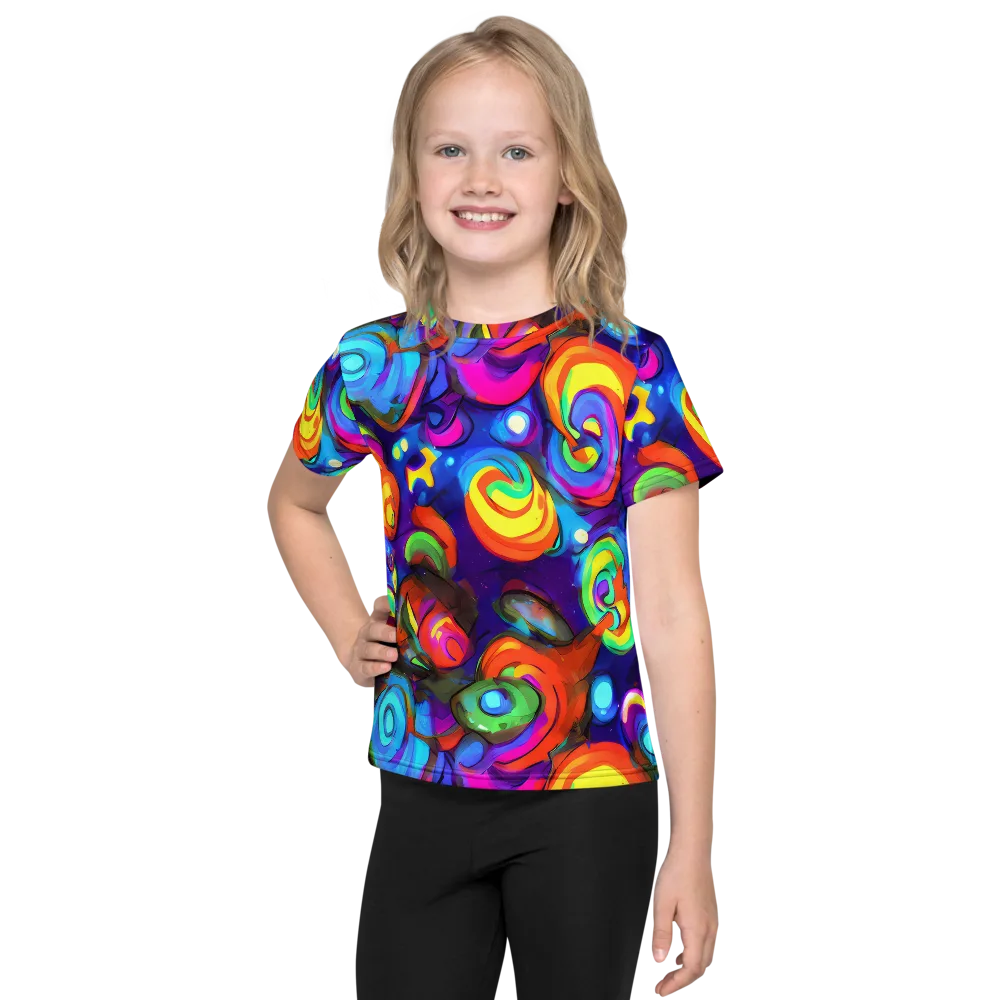 Chromatic Candyfield on Kids Crew Neck T-Shirt — Front