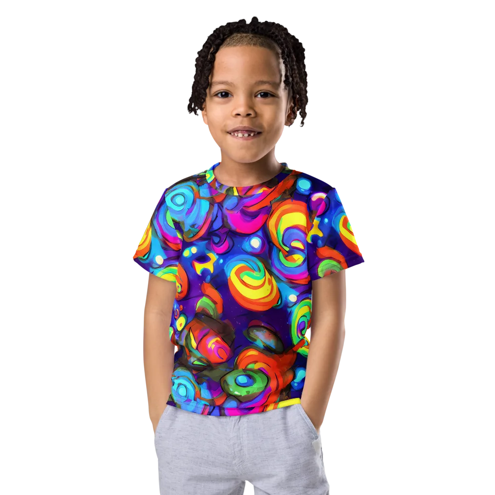 Chromatic Candyfield on Kids Crew Neck T-Shirt — Front