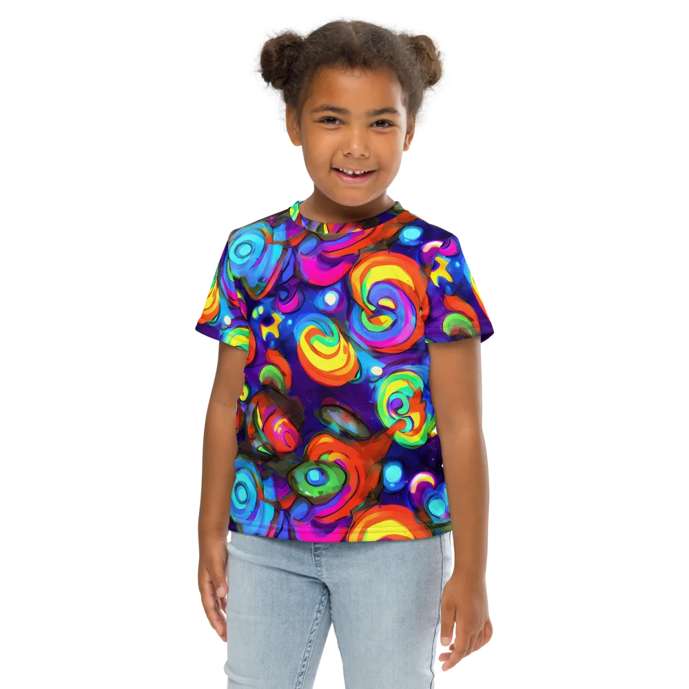 Chromatic Candyfield on Kids Crew Neck T-Shirt — Front