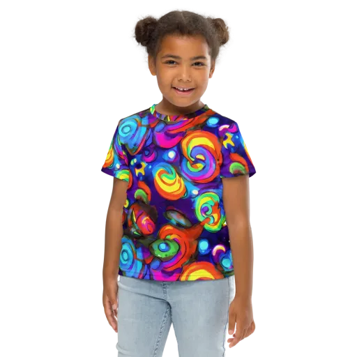 Chromatic Candyfield on a Kids Crew Neck T-Shirt