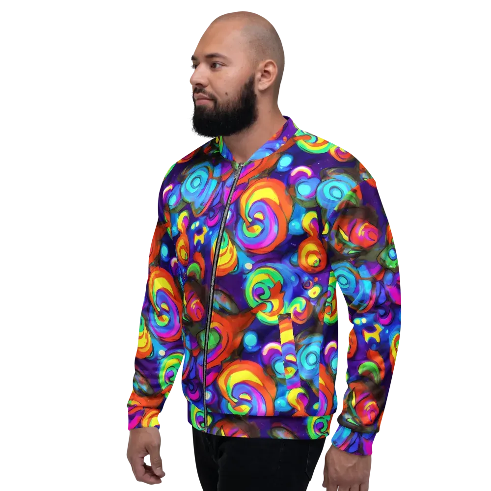 Chromatic Candyfield on Bomber Jacket — Left