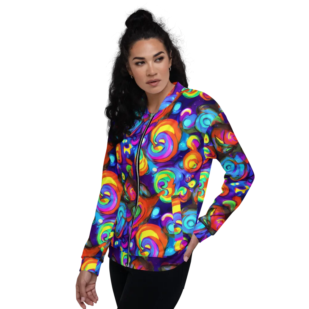 Chromatic Candyfield on Bomber Jacket — Left