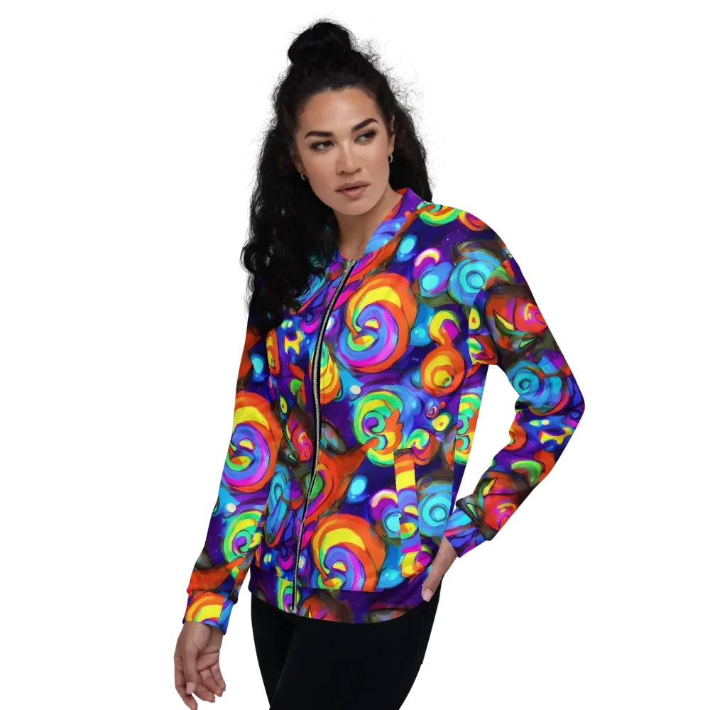 Chromatic Candyfield on Bomber Jacket — Left