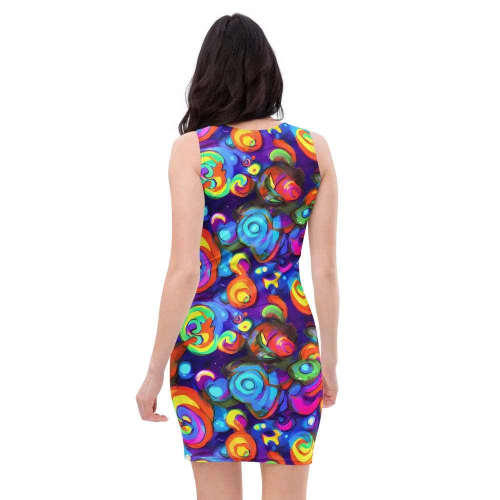 Chromatic Candyfield on Bodycon Dress — Back
