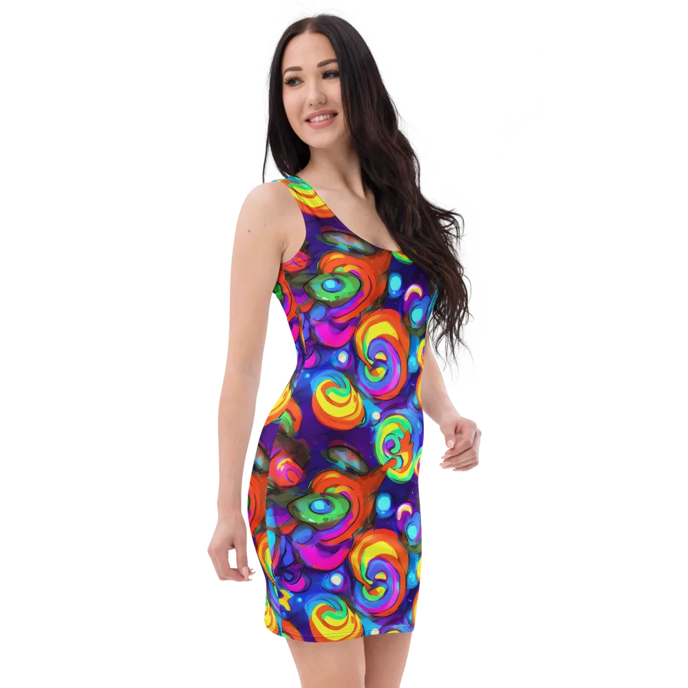 Chromatic Candyfield on Bodycon Dress — Right Front
