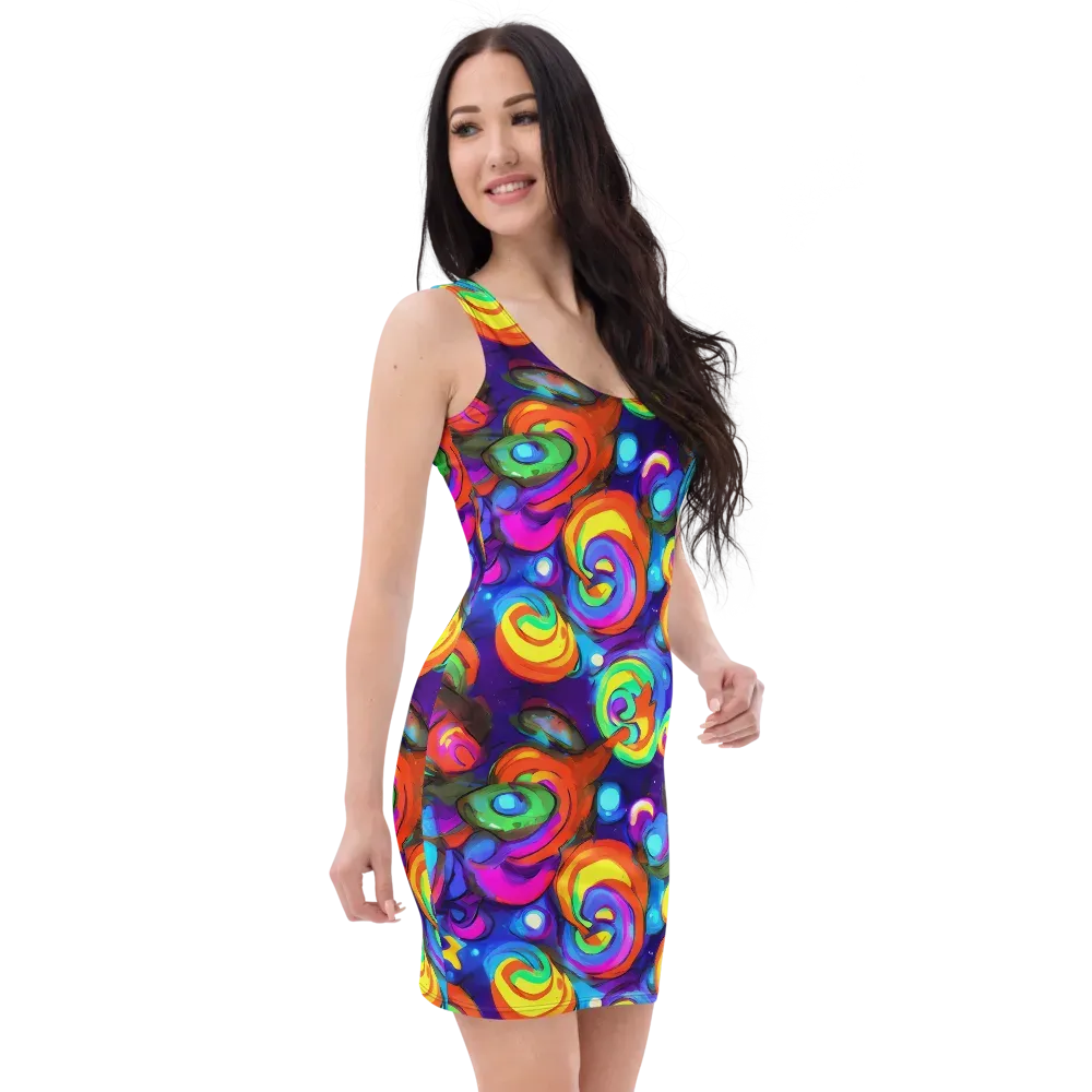 Chromatic Candyfield on Bodycon Dress — Right Front