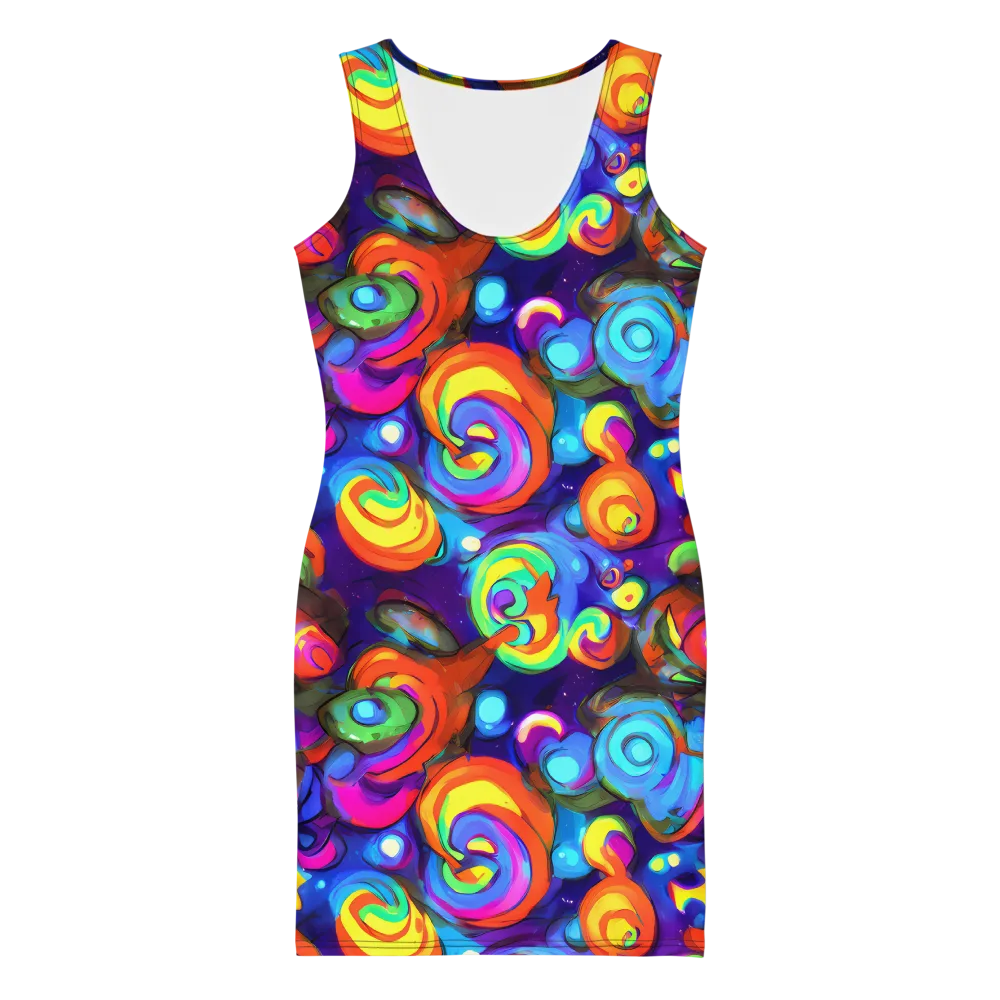 Chromatic Candyfield on Bodycon Dress — Front