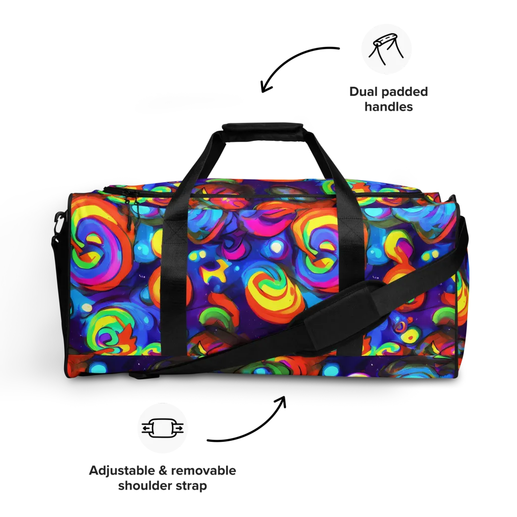 Chromatic Candyfield on Duffle Bag — Front