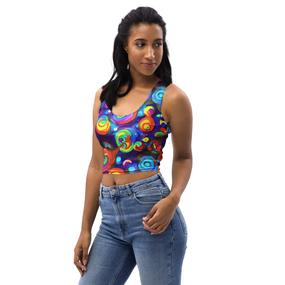 Chromatic Candyfield on Crop Top — Left Front
