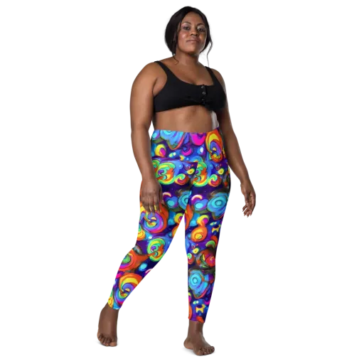 Chromatic Candyfield on a Leggings with Pockets