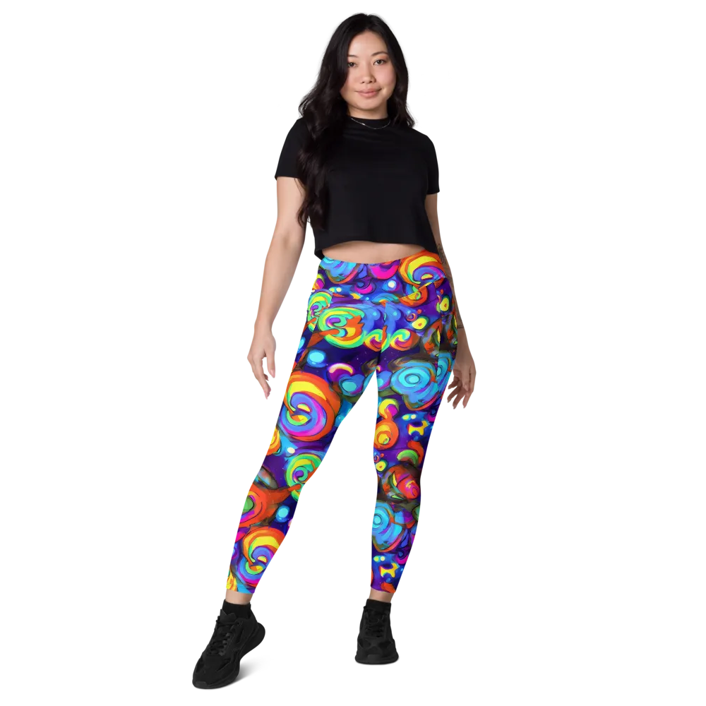 Chromatic Candyfield on Leggings with Pockets — Front