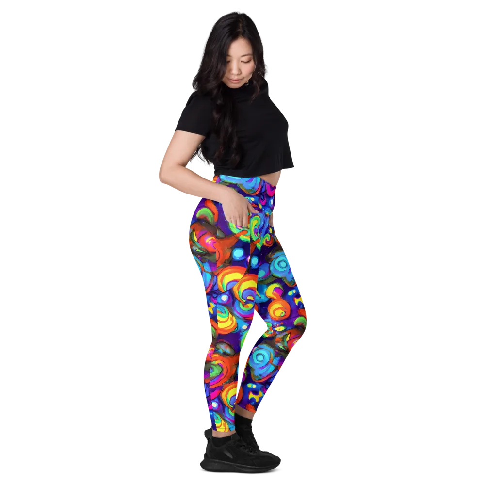 Chromatic Candyfield on Leggings with Pockets — Right