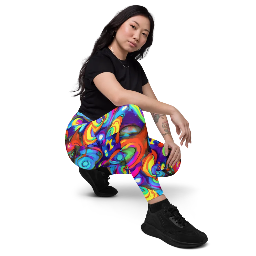 Chromatic Candyfield on Leggings with Pockets — Right Front