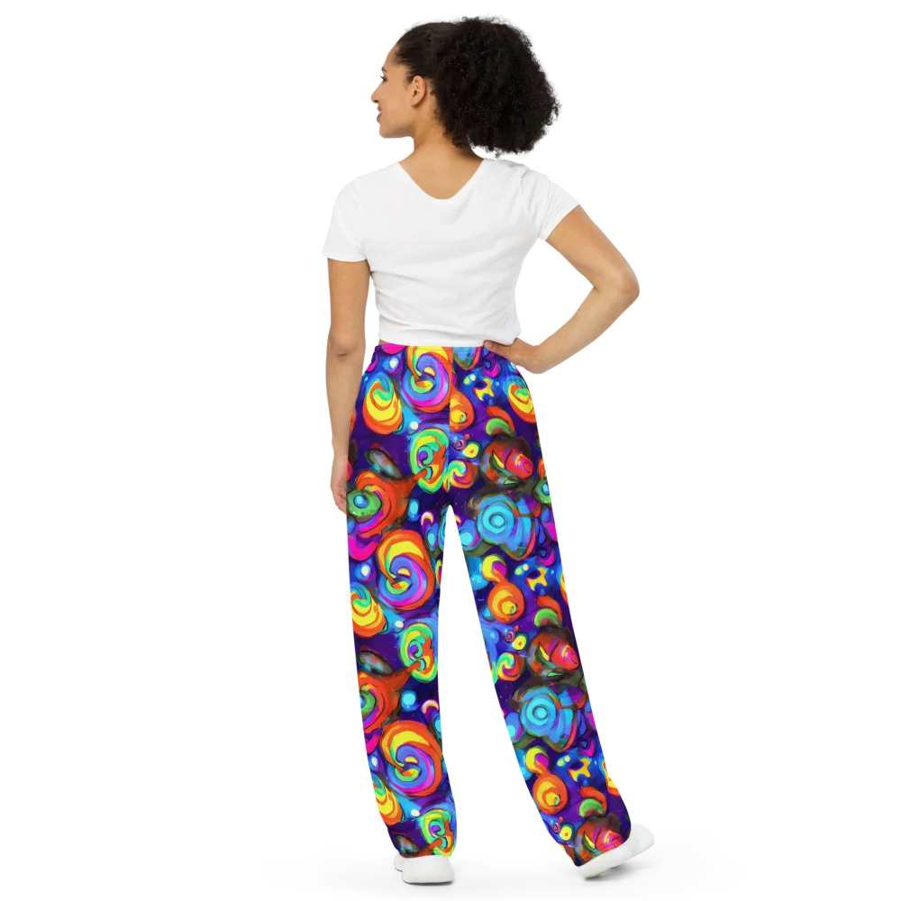 Chromatic Candyfield on Wide-Leg Pants — Back