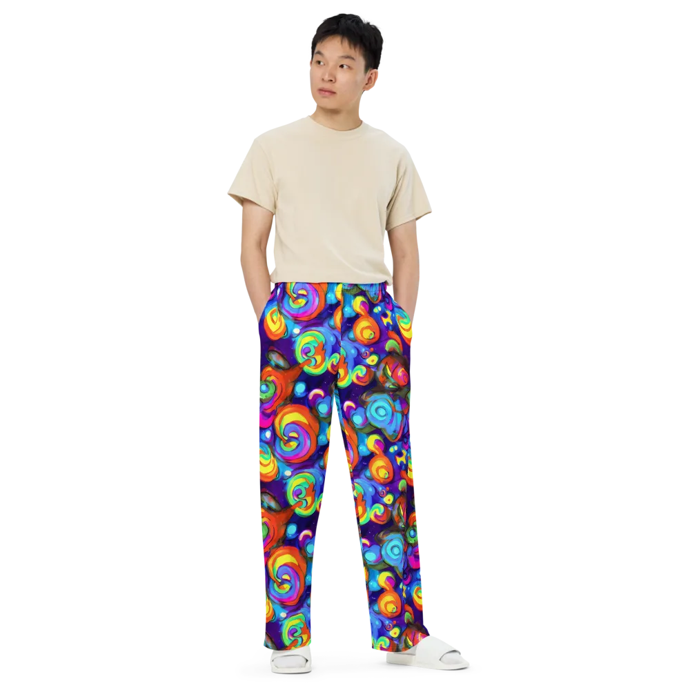 Chromatic Candyfield on Wide-Leg Pants — Front