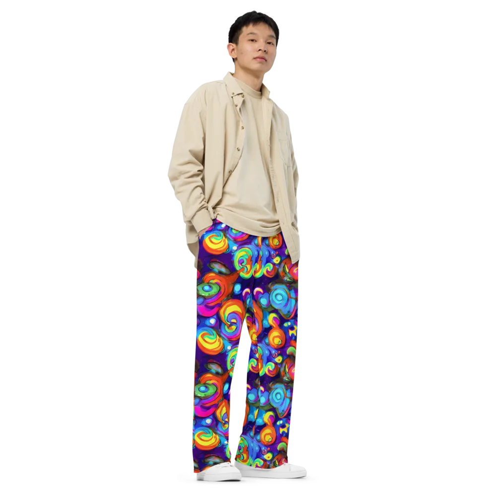 Chromatic Candyfield on Wide-Leg Pants — Right Front