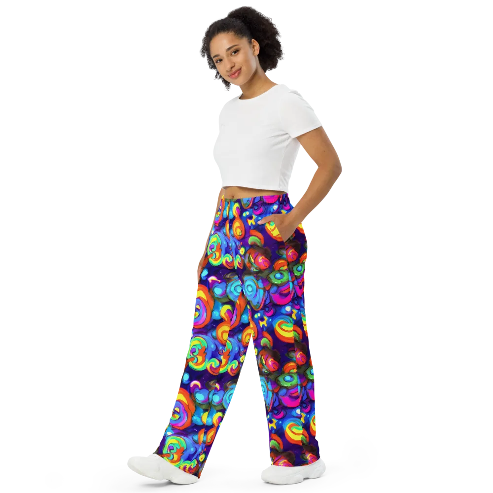 Chromatic Candyfield on Wide-Leg Pants — Left Front