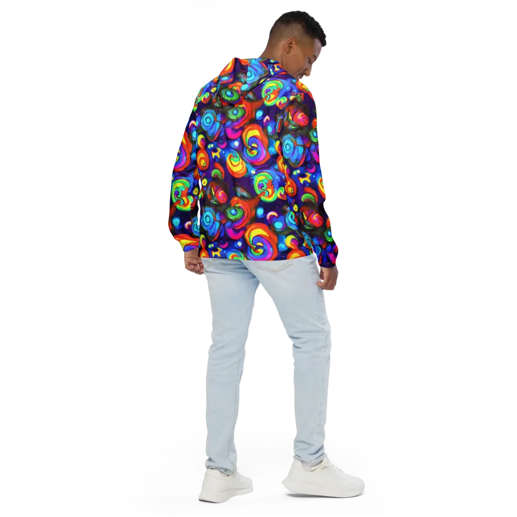 Chromatic Candyfield on Men's Windbreaker — Back