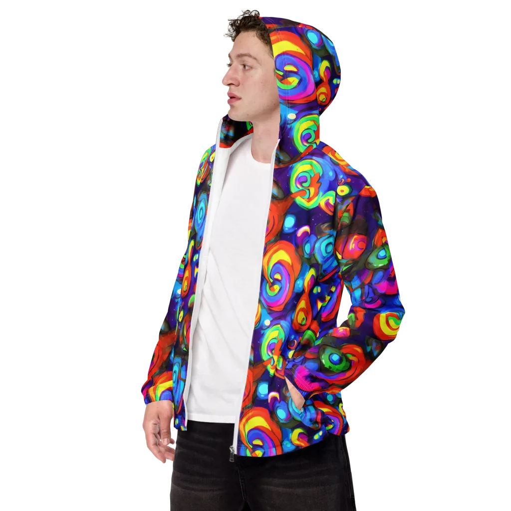 Chromatic Candyfield on Men's Windbreaker — Left Front
