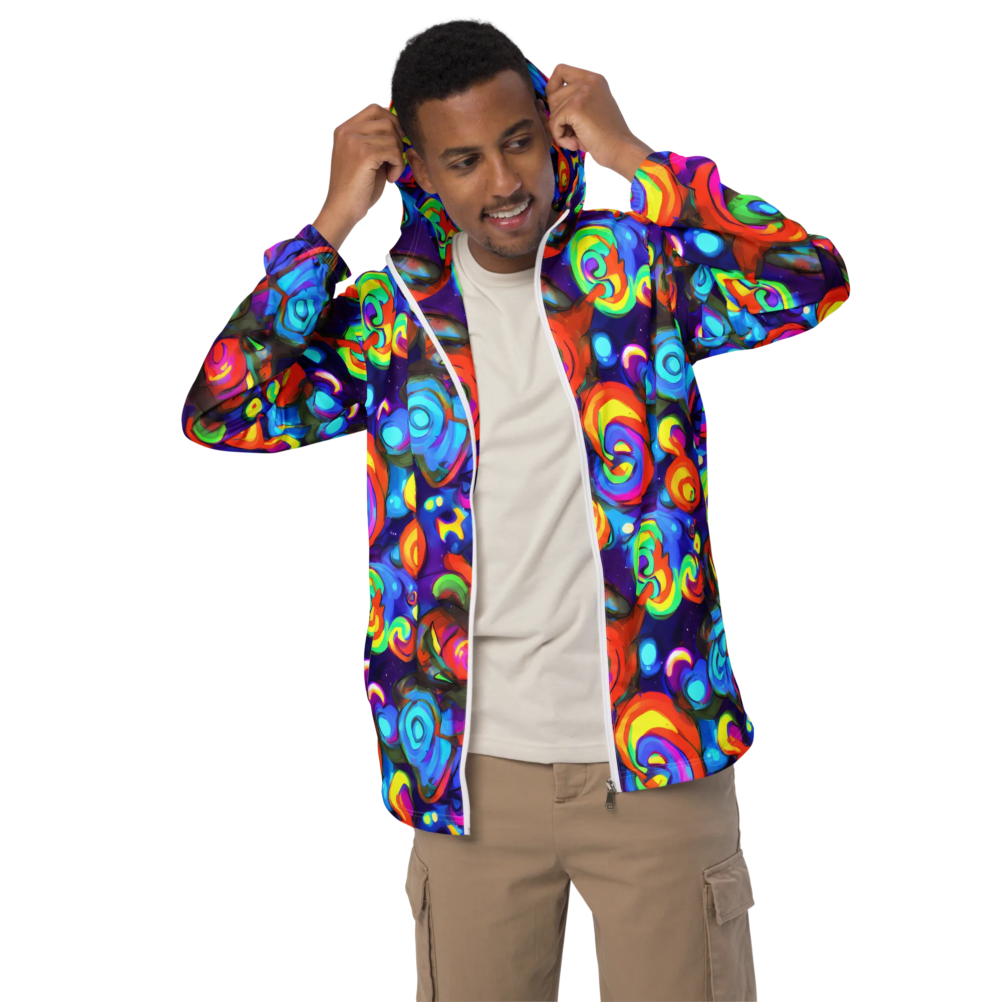 Chromatic Candyfield on Men's Windbreaker — Front