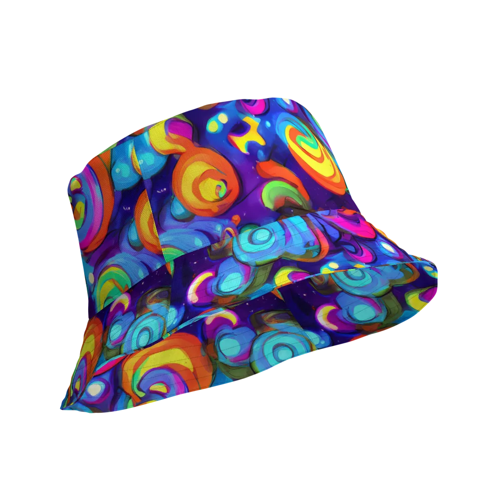 Chromatic Candyfield on Reversible Bucket Hat — Product details Outside