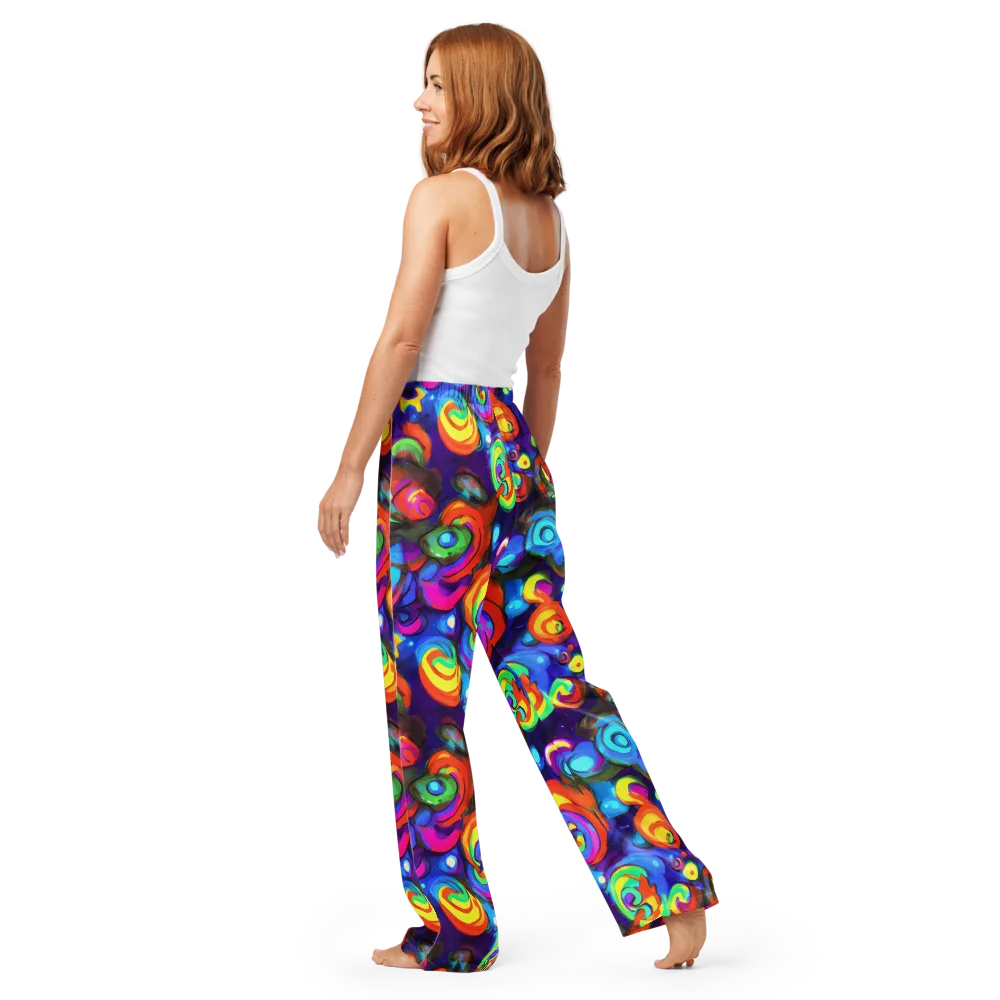 Chromatic Candyfield on Women's Pajama Pants — Back