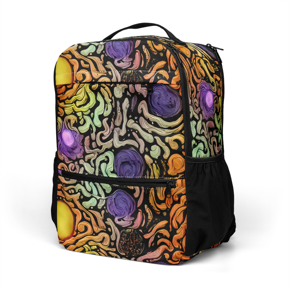 Psychedelic Harvest on Utility Backpack — Left Front