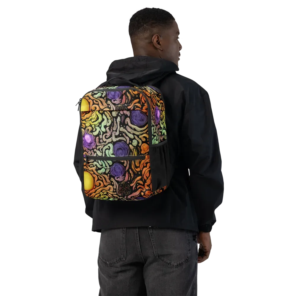 Psychedelic Harvest on Utility Backpack — Back