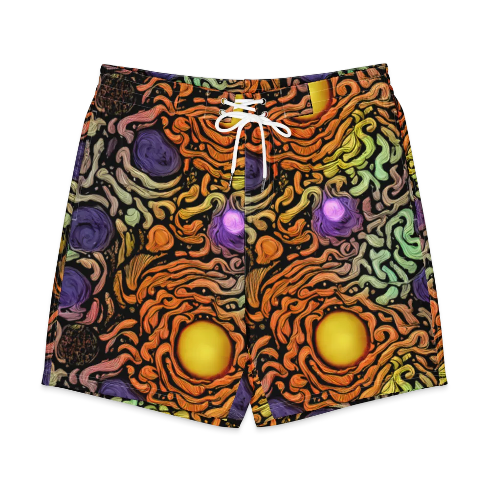 Psychedelic Harvest on Men's Board Shorts — Front
