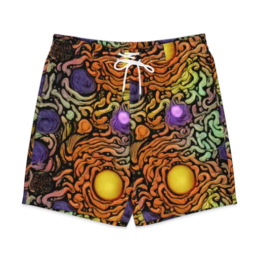 Psychedelic Harvest on a Men's Board Shorts