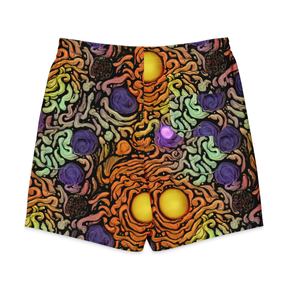 Psychedelic Harvest on Men's Board Shorts — Back