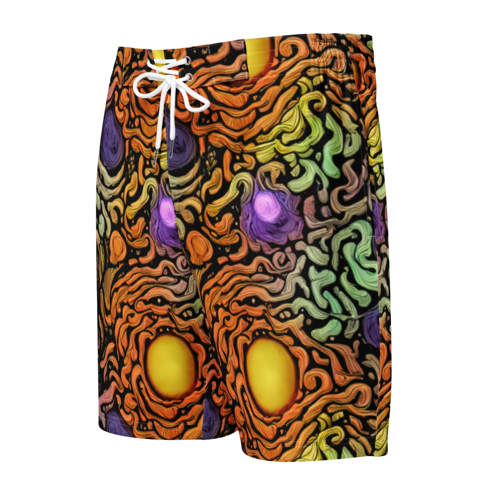 Psychedelic Harvest on Men's Board Shorts — Front