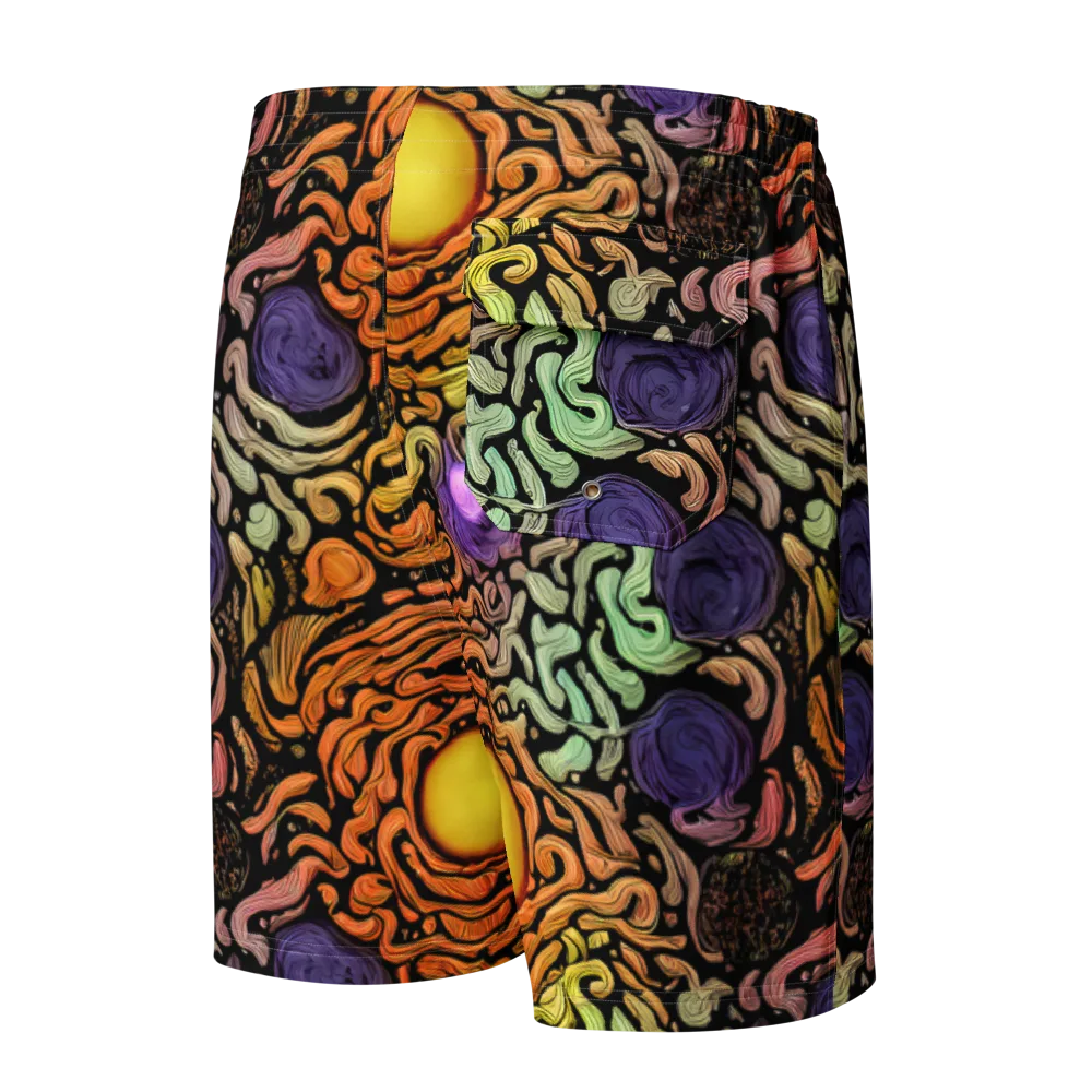 Psychedelic Harvest on Men's Board Shorts — Back